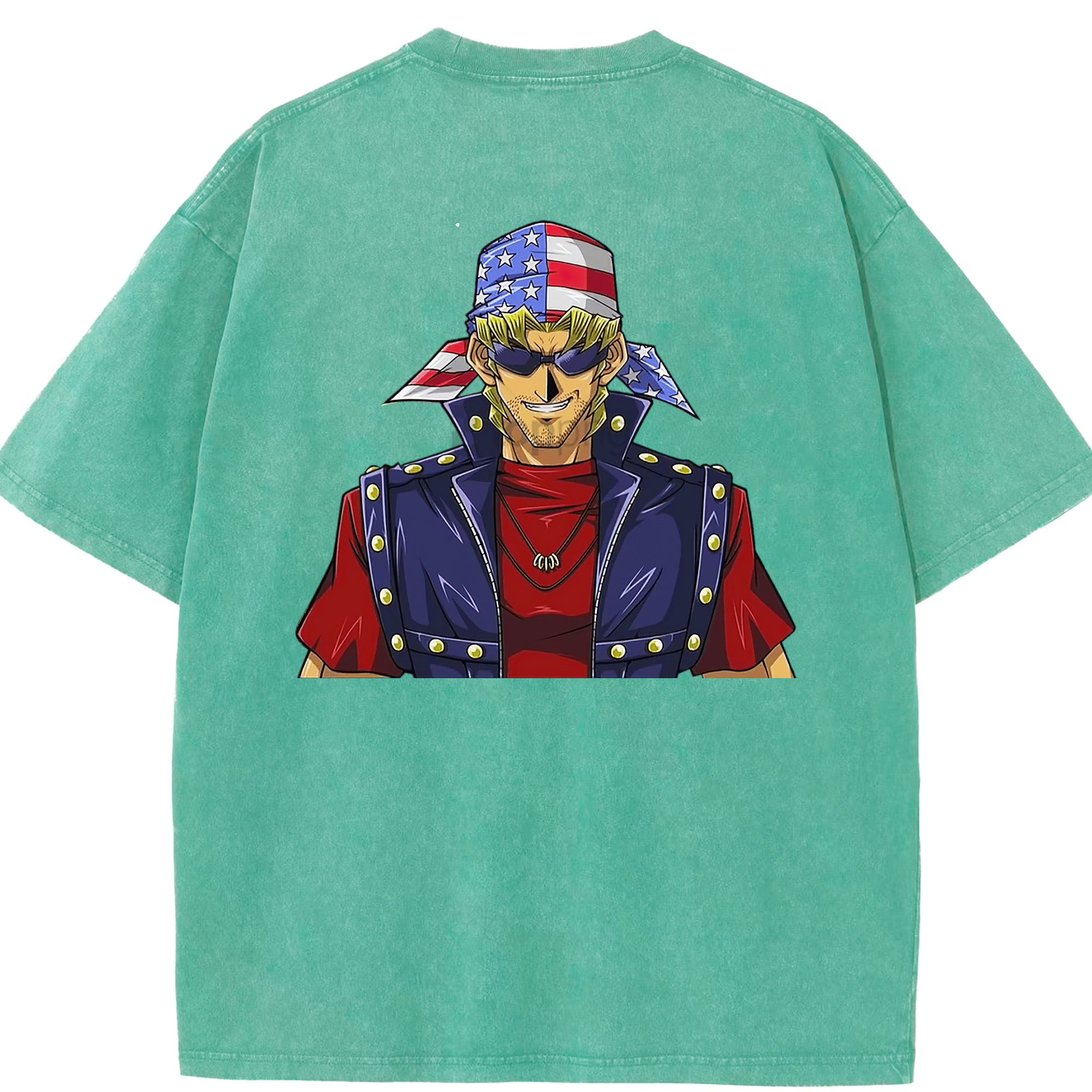 （画像用） 遊☆戯☆王 Yu-Gi-Oh! 綿100% ヴィンテージ風 半袖Tシャツ（背面プリント）